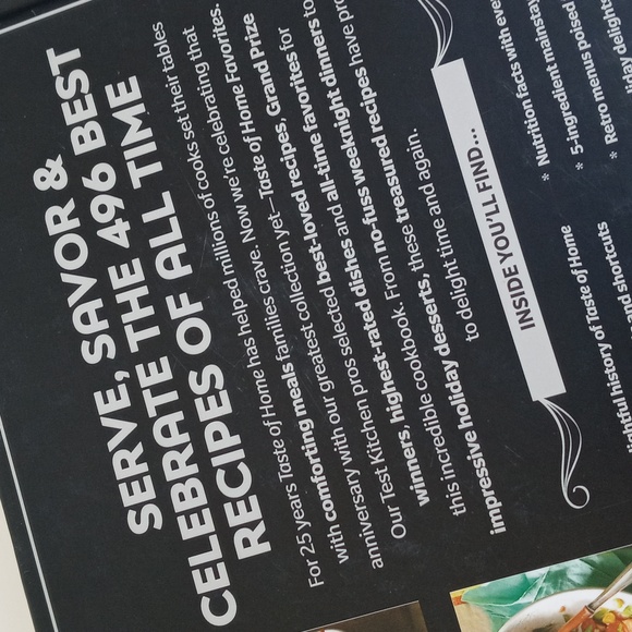 Taste Of Home Favorites 25th Anniversary Delicious Recipe Hardback Cookbook - Picture 6 of 16
